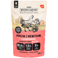 Wiejska Zagroda Karma mokra dla kota Kurczak z krewetkami i walerianą 100g