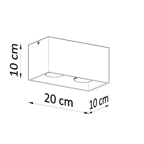 Plafon QUAD MAXI czarny zdjęcie 5