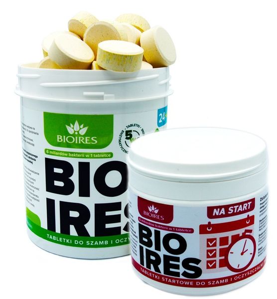 TABLETKI BAKTERIE DO SZAMBA OCZYSZCZALNI BIOIRES 5W1 NA ROK ROZRUCH GRATIS zdjęcie 1