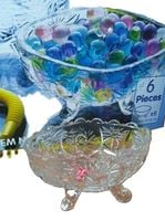 pojemnik szklany na nóżkach kryształ cukiernica 6szt. | lt8610