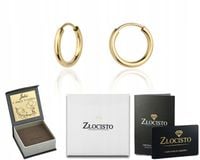 ZŁOTE KOLCZYKI KÓŁKA KOŁA 333 12 MM 1,2 CM + GRAWER