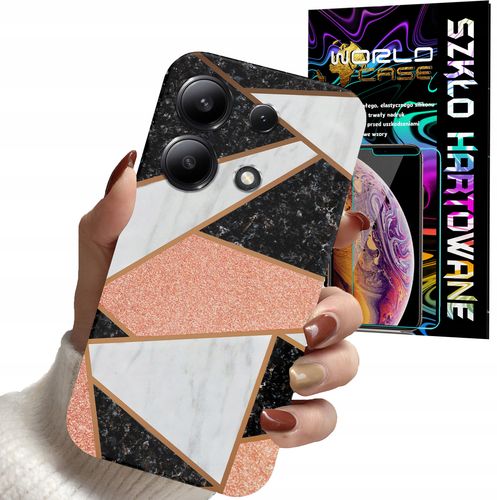 ETUI CASE DO XIAOMI NOTE 13 PRO 4G - GEOMETRYCZNE WZORY DLA KOBIET + SZKŁO na Arena.pl