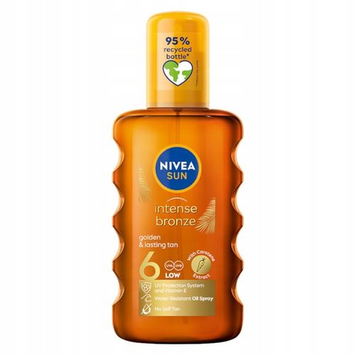 NIVEA SUN INTENSE BRONZE Olejek karotenowy SPF 6 spray do opalania 200ml na Arena.pl
