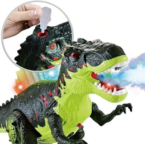 DINOZAUR REX WIELKI ŚWIECI RYCZY CHODZI ZIEJĄCY PARĄ DUŻY XXL INTERAKTYWNY na Arena.pl