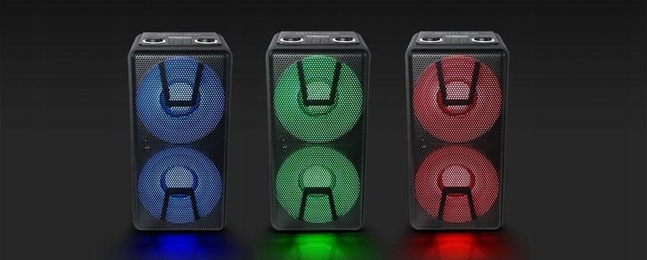 GŁOŚNIK BLUETOOTH PRZENOŚNY PODŚWIETLENIE LED PARTY BOX MUSE M-1805DJ zdjęcie 3