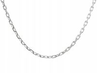 Długi Srebrny Oksydowany Gruby Łańcuszek Ankier 2mm Diamentowany Srebro 60