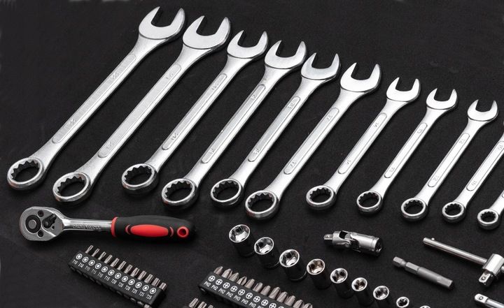 SZAFKA POMARAŃCZOWA WARSZTATOWA WÓZEK NARZĘDZIOWY 688 EL. PRO 7 SZUFLAD zdjęcie 11