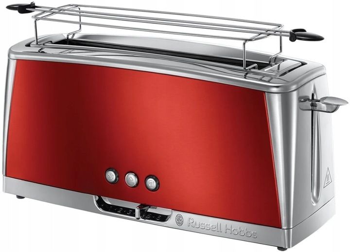 Toster Russell Hobbs Luna Long Slot Solar 23250-56 Tacka Podnośnik Czerwony zdjęcie 1