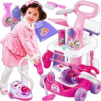 ODKURZACZ + ZESTAW DO SPRZĄTANIA XXL WÓZEK AKCESORIA WOOPIE