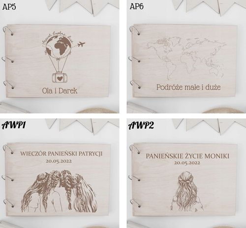 DREWNIANY ALBUM NA ZDJĘCIA PERSONALIZOWANY GRAWER na Arena.pl