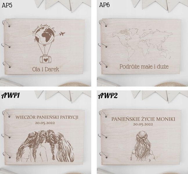 DREWNIANY ALBUM NA ZDJĘCIA PERSONALIZOWANY GRAWER zdjęcie 14