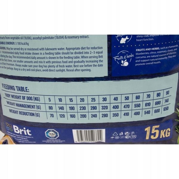 Brit Premium by Nature Light 15kg zdjęcie 16