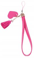 SZNUREK z Frędzlami Serce Serduszko Breloczek Smyczka do Telefonu Phone Róż
