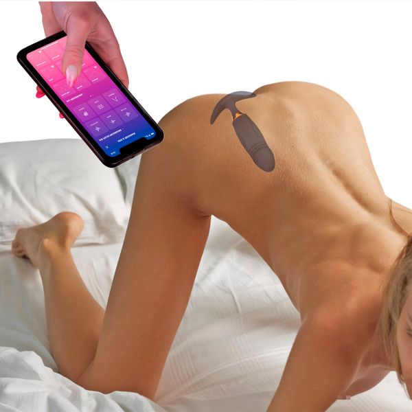 Korek Analny z Aplikacją Na Smartfona APP Czarny zdjęcie 7