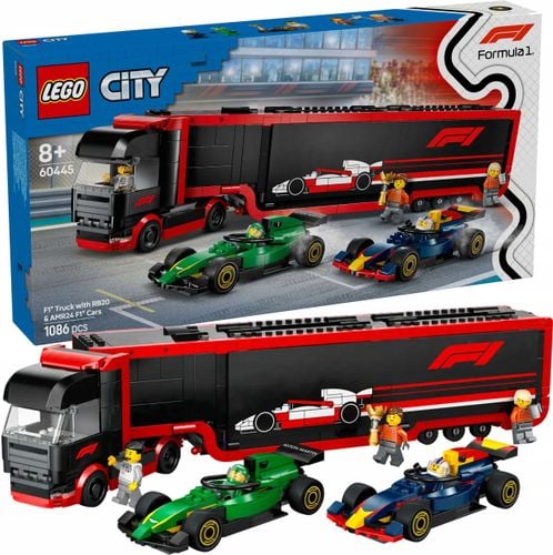 60445 - lego city - f1® ciężarówka z bolidami rb20 i amr24 f1® na Arena.pl