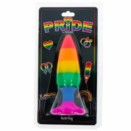 toyjoy pride hunk 10,5 cm silikonowy model w kolorach tęczy na Arena.pl