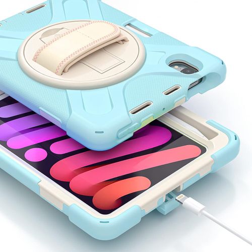 Etui do iPad Mini 6 8.3" z Podstawką i Paskiem na Ramię Błękitne na Arena.pl