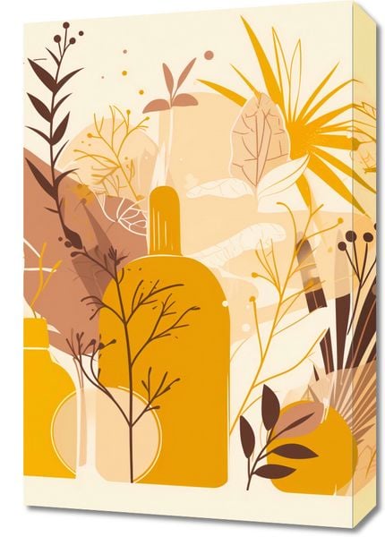 Obraz 40x60cm Złote Rośliny zdjęcie 1