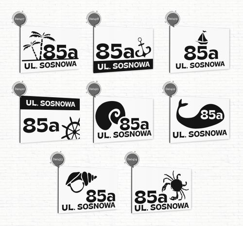 Tabliczka Tablica ADRESOWA antracyt DIBOND 20x15 numer domu ul. dużo wzorów na Arena.pl