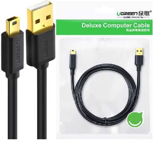 Pozłacany kabel USB- mini USB 3 m jakość przewód Ugreen do nawigacji kamery na Arena.pl