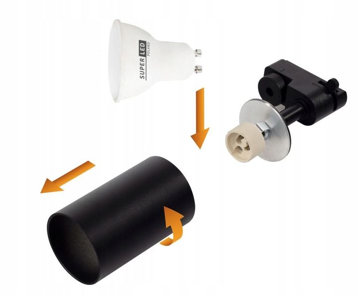 Reflektor szynowy LED lampa na żarówkę GU10 zdjęcie 7