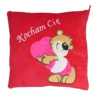 poduszka pluszowa 25 x 25cm KOCHAM CIĘ P3331