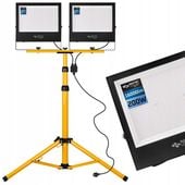 ZESTAW HALOGEN naświetlacz LAMPA LED STATYW 2x200W 4500K budowlany