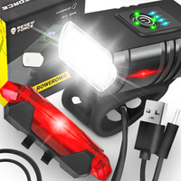 LAMPKA NA ROWER ROWEROWA LED T6 TYŁ USB AKUMULATOROWA 1200mAh 6 TRYBÓW