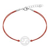 Bransoletka Sznurkowa Znak Zodiaku Rak Srebro 925