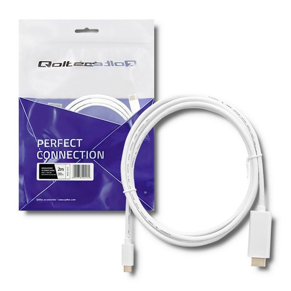 Qoltec Kabel USB 3.1 typ C męski/ HDMI A męski | 4K | Alternate mode | 2m zdjęcie 2