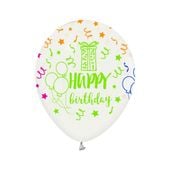 balony happy birthday 12" 5szt urodziny party