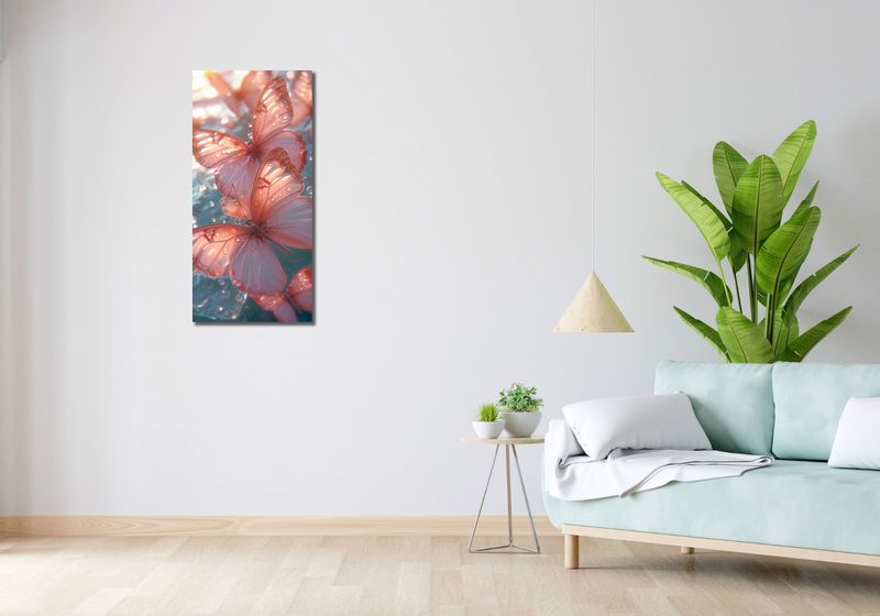 Obraz 40x90cm Świetliste Motyle zdjęcie 2