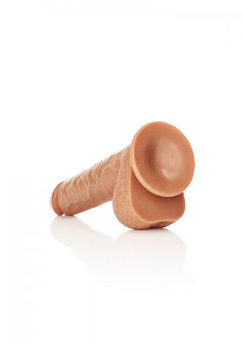 straight realistic dildo  balls  suction cup   10/ 25,5 cm na Arena.pl