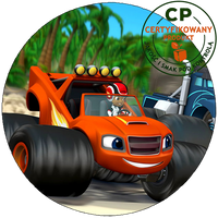 Opłatek na tort Blaze i Megamaszyny