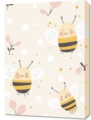 Obraz 50x70cm Wzory dla Dzieci, Dziewczynki i Chłopca - Pszczółki