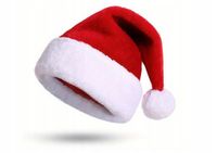 Czapka Mikołaja Świąteczna Z Pomponem Czerwona 35 x 28 x 28cm