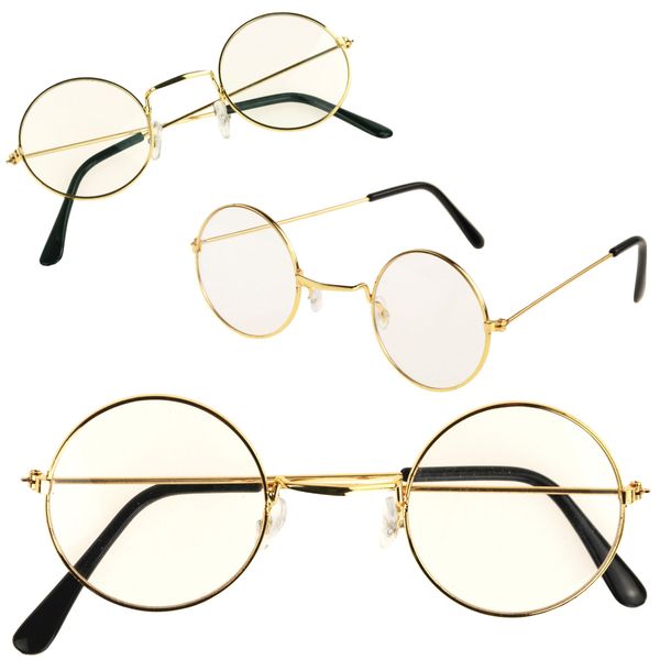 OKULARY Do STROJU ŚWIĘTEGO MIKOŁAJA OKRĄGŁE ŚWIĄTECZNE PRZEBRANIE ZERÓWKI zdjęcie 1