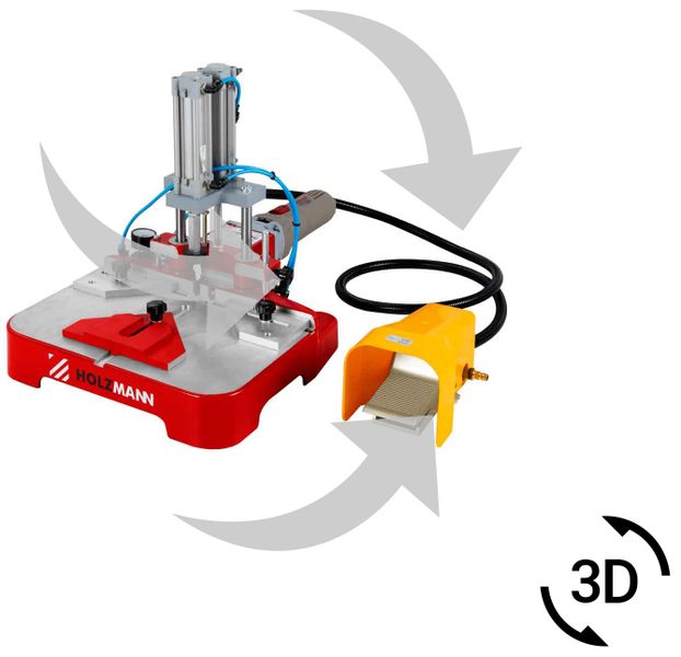 Frezarka wpustowa 2 wrzeciona 600W 230V do połączeń ram listew profili zdjęcie 4