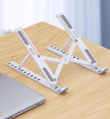 Solidny stojak do laptopa tableta regulowana podstawka uniwersalna biała na Arena.pl