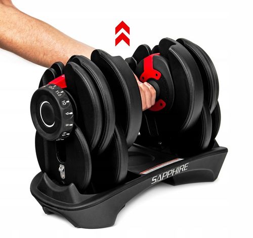 HANTEL REGULOWANY SAPPHIRE obciążenie 2,5KG - 24KG HANTLA 1x hantle SYSTEM na Arena.pl