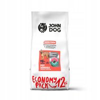 JOHN DOG ADULT DUŻE PSY WIEPRZOWINA WOŁOWINA 12KG