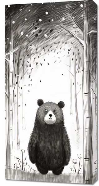 Obraz 50x100cm Ciekawski Miś zdjęcie 1