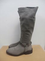 INUOVO NB FUMO SZARE SKÓRZANE KOZAKI Z ŁAŃCUSZKIEM 41 254002