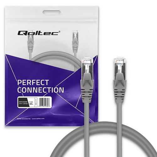 Kabel Patchcord FTP CAT5e 2xRJ-45 1.5m High speed Gold Ekranowany na Arena.pl