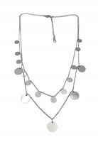 Xuping - podwójny naszyjnik ze stali chirurgicznej kółeczka kolor srebrny