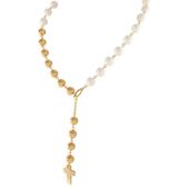 naszyjnik z agatami i z krzyżykiem z kolekcji heavenly (c23/kor/165/au)