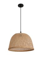 Lampa Boho BOSU Wisząca KLOSZ 41 cm Czarny Zwis Naturalna 1xE27 Sufitowa