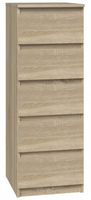 Komoda 5 Szuflad 40 cm Sonoma MALWINA TS - 5 Kolorów