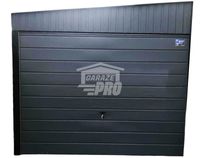 Garaż blaszany 3x6  Brama dwuskrzydłowa antracyt spad w bok GP93