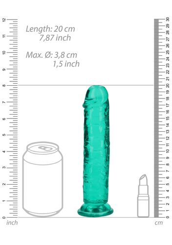 Straight Realistic Dildo With Suction Cup - 7'' / 18 na Arena.pl